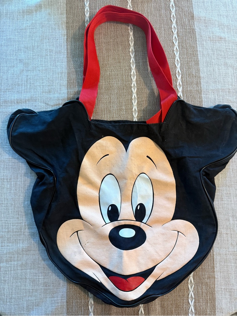 Vintage Mickey Mouse Keepsack Karacter Bag Hartland USA 1980s Disney